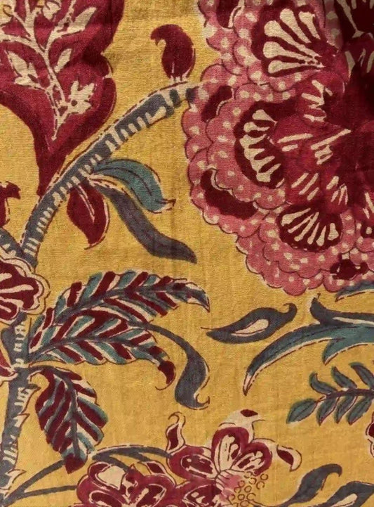 Mustard Floral Printed Women’s Kurt