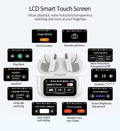 Smart Touch Display, True Wireless Earbuds