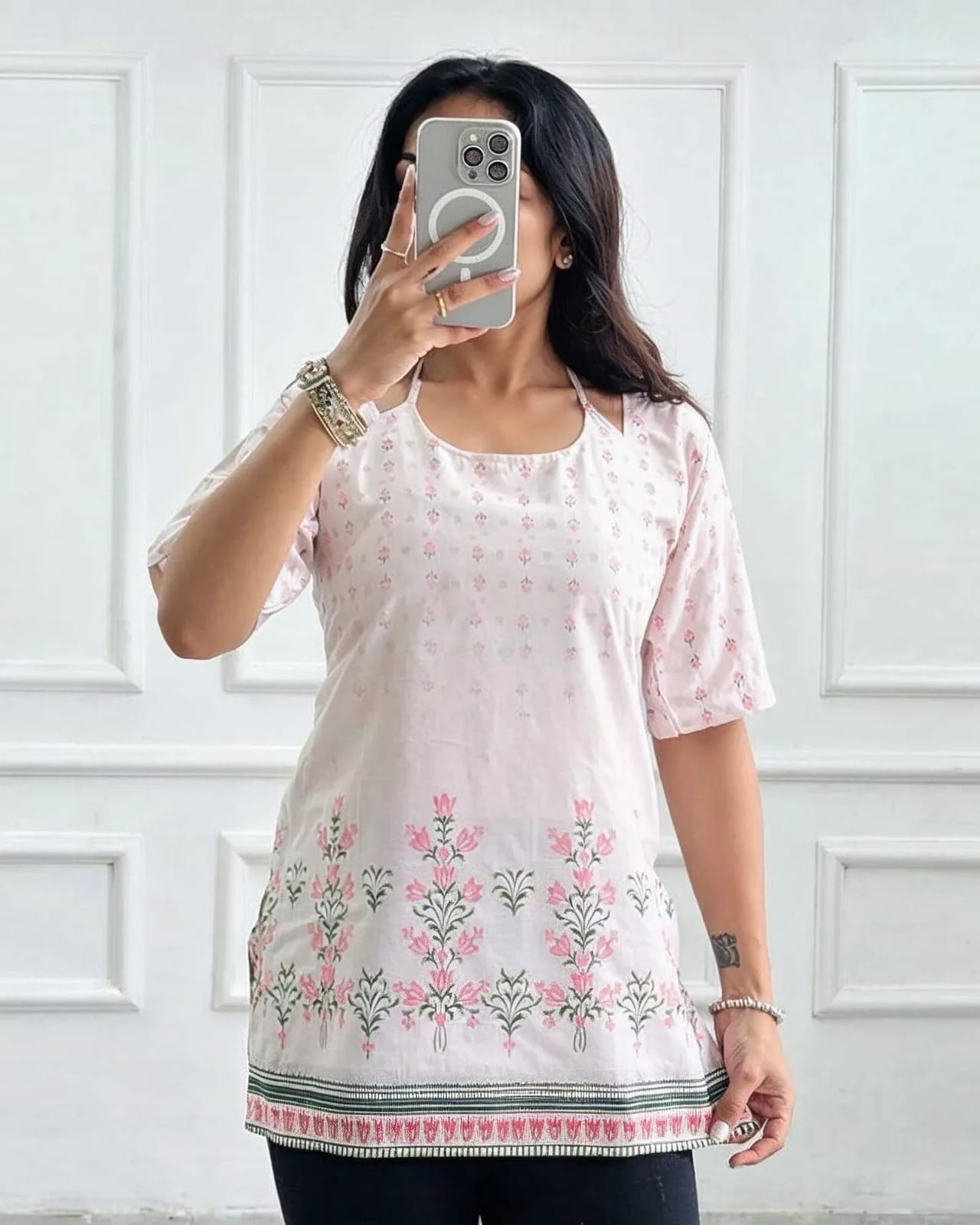 Women’s White Floral Printed