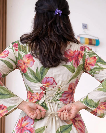 Women’s Floral Printed Square Neck