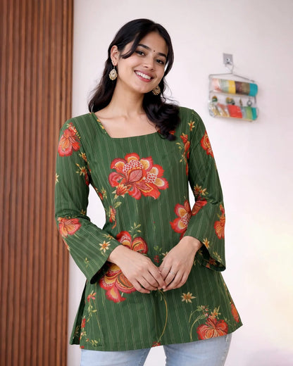 Women’s Olive Green Floral