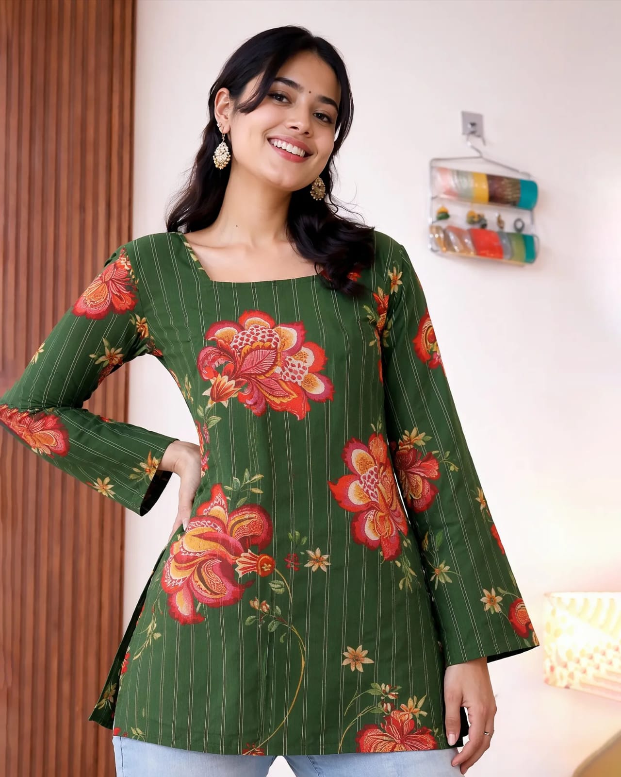 Women’s Olive Green Floral
