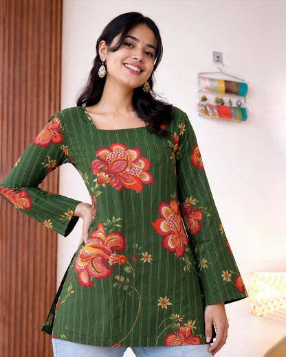 Women’s Olive Green Floral
