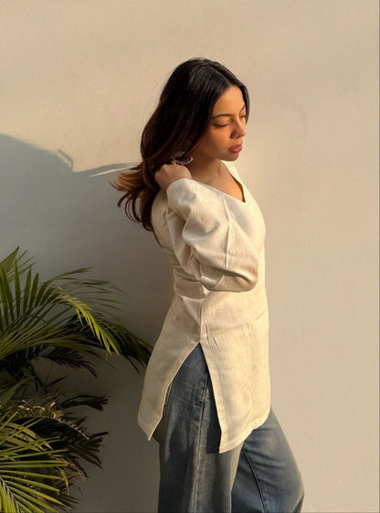 Ivory Solid Women’s Kurti