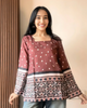 Rust Bloom Traditional Print Kurti